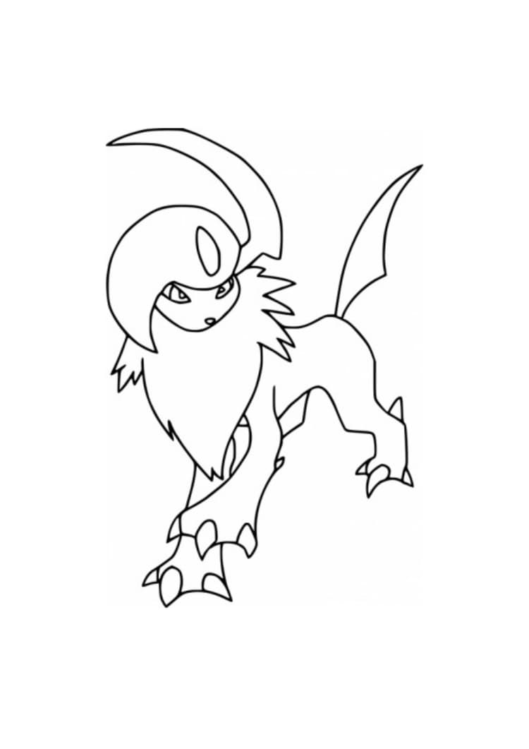 Coloriage Absol (A4) à imprimer