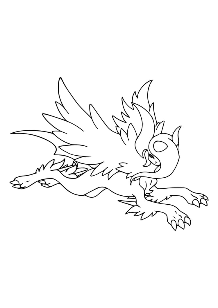 Coloriage Absol (A4) à imprimer