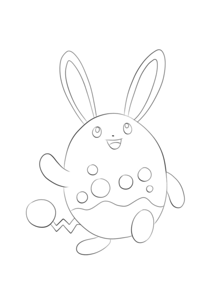 Coloriage Azumarill (A4) à imprimer