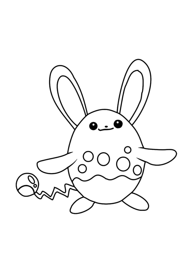 Coloriage Azumarill (A4) à imprimer