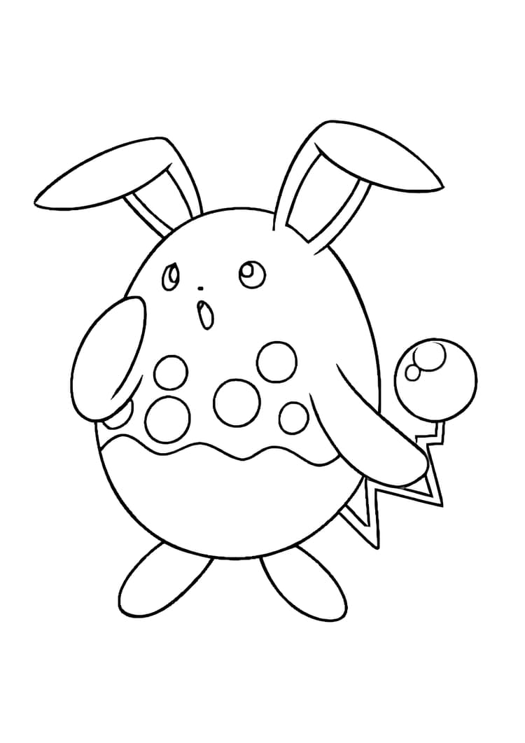 Coloriage Azumarill (A4) à imprimer