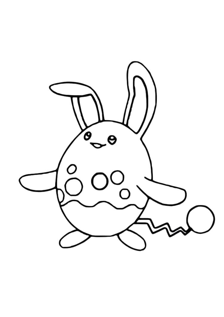 Coloriage Azumarill (A4) à imprimer