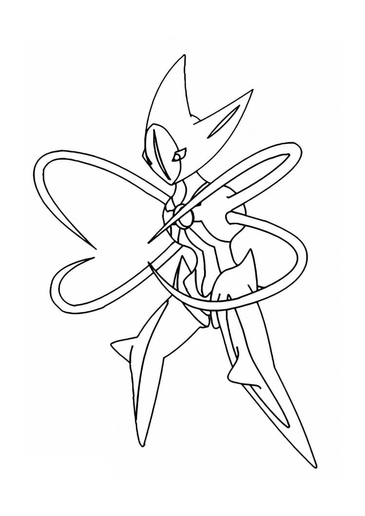 Coloriage Deoxys (A4) à imprimer