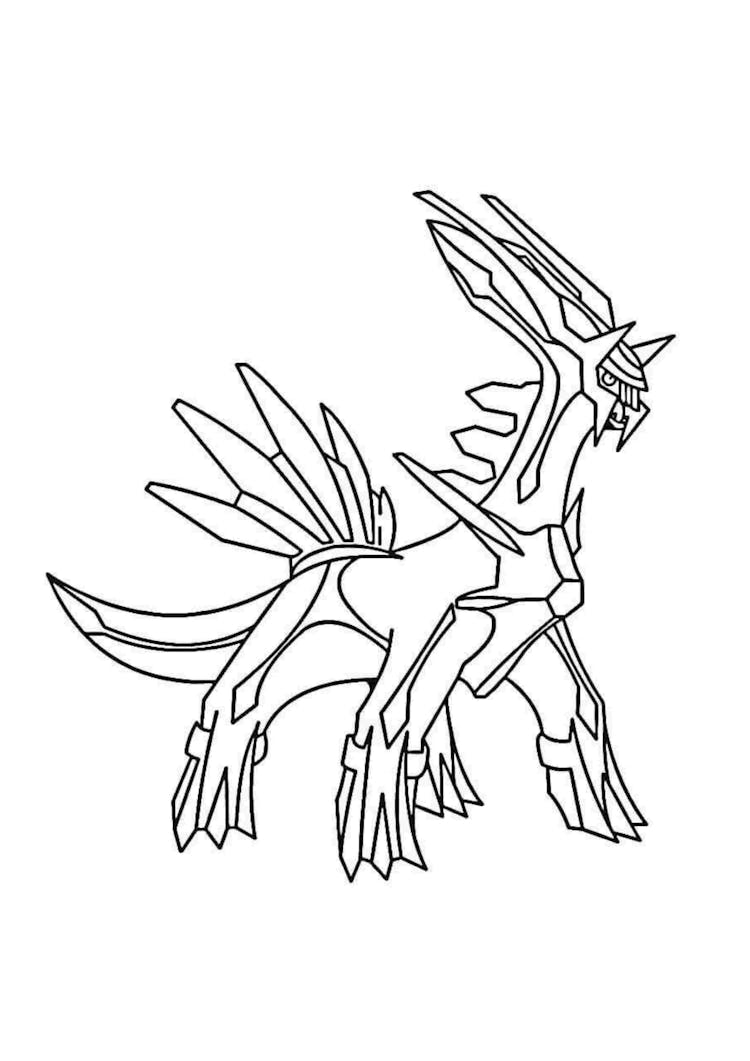 Coloriage Dialga (A4) à imprimer