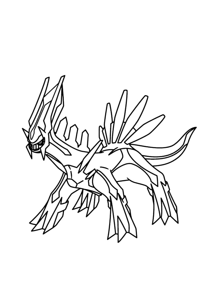 Coloriage Dialga (A4) à imprimer