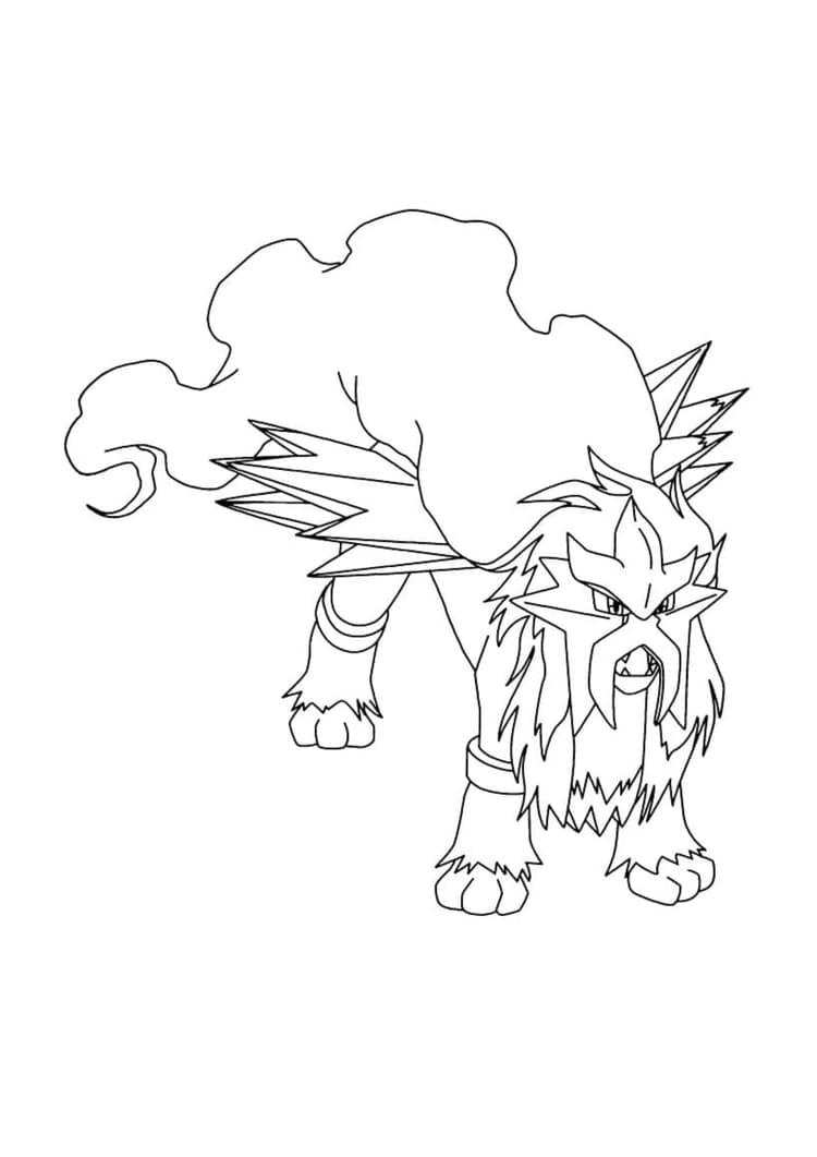 Coloriage Entei (A4) à imprimer