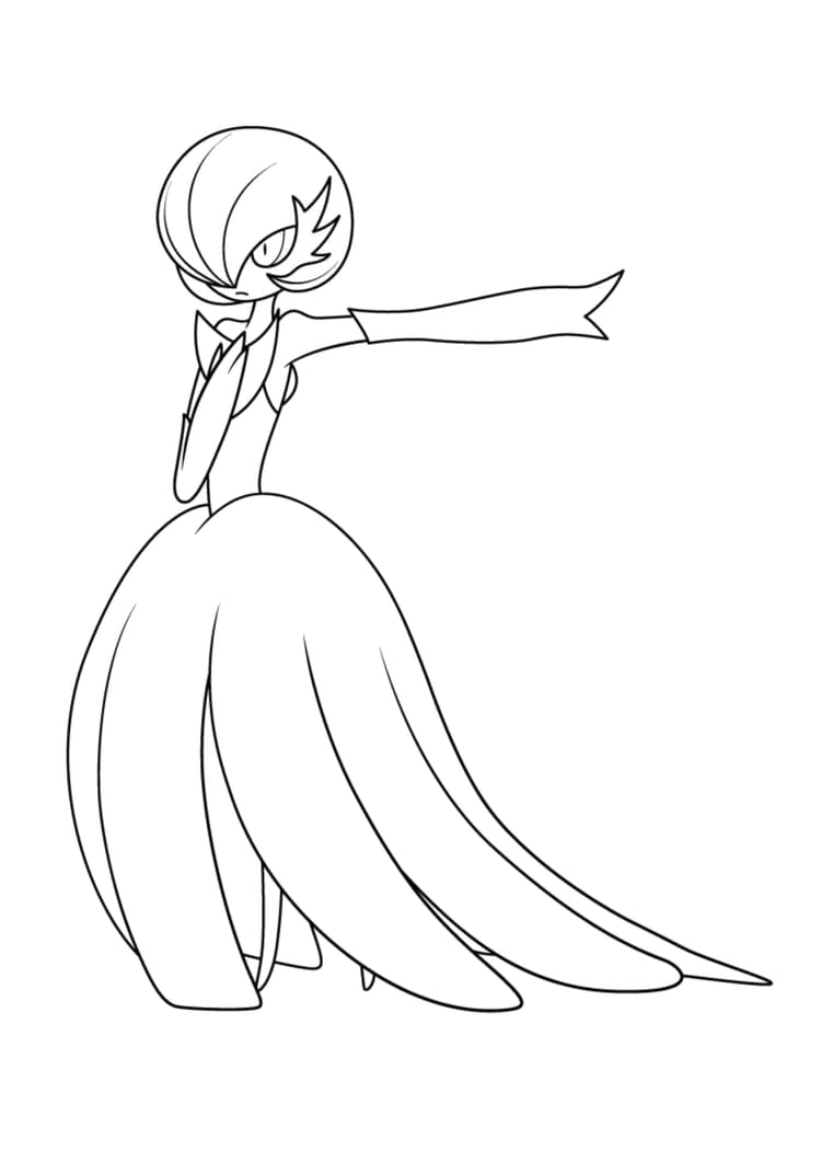 Coloriage Gardevoir (A4) à imprimer