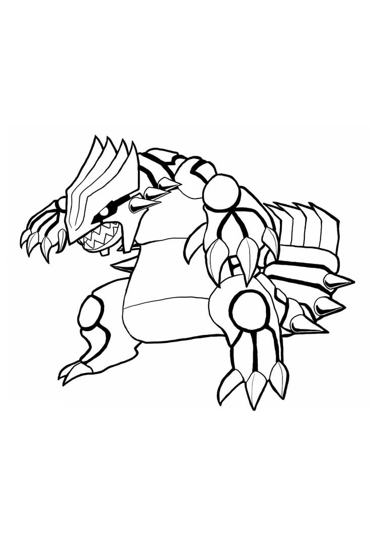 Coloriage Groudon (A4) à imprimer