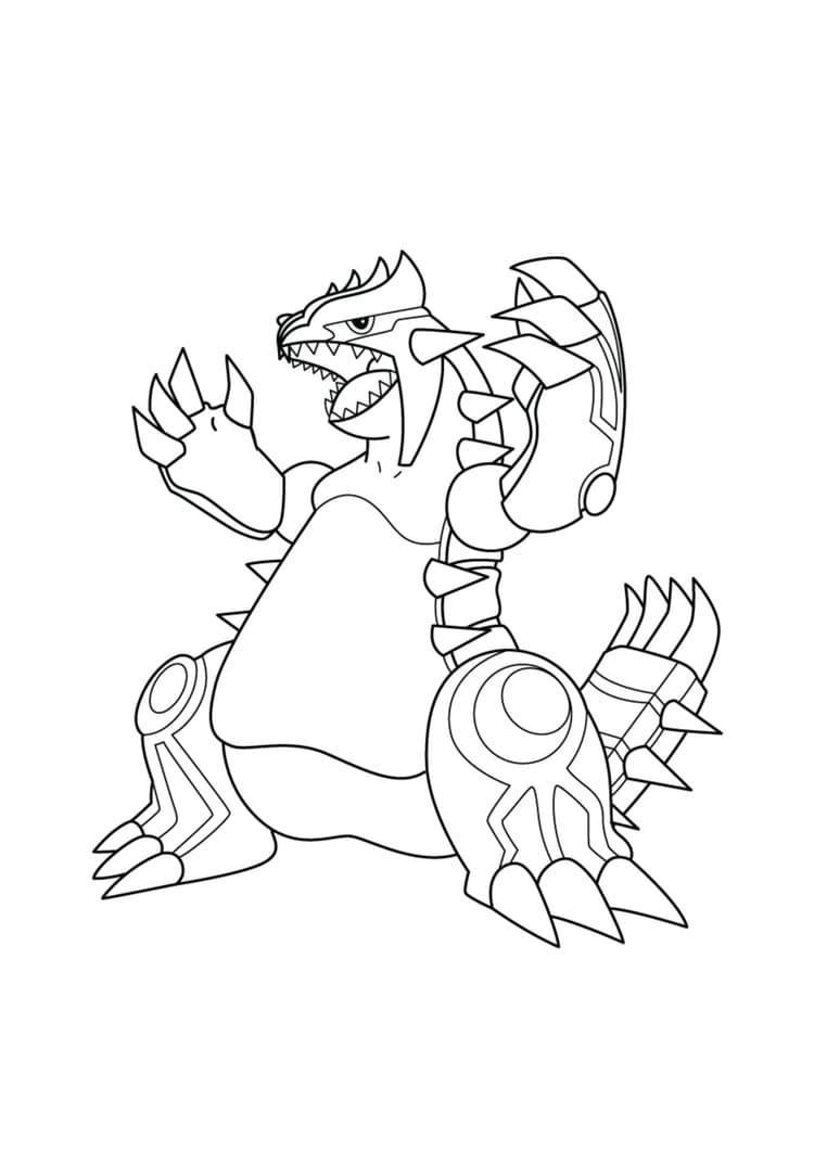 Coloriage Groudon (A4) à imprimer