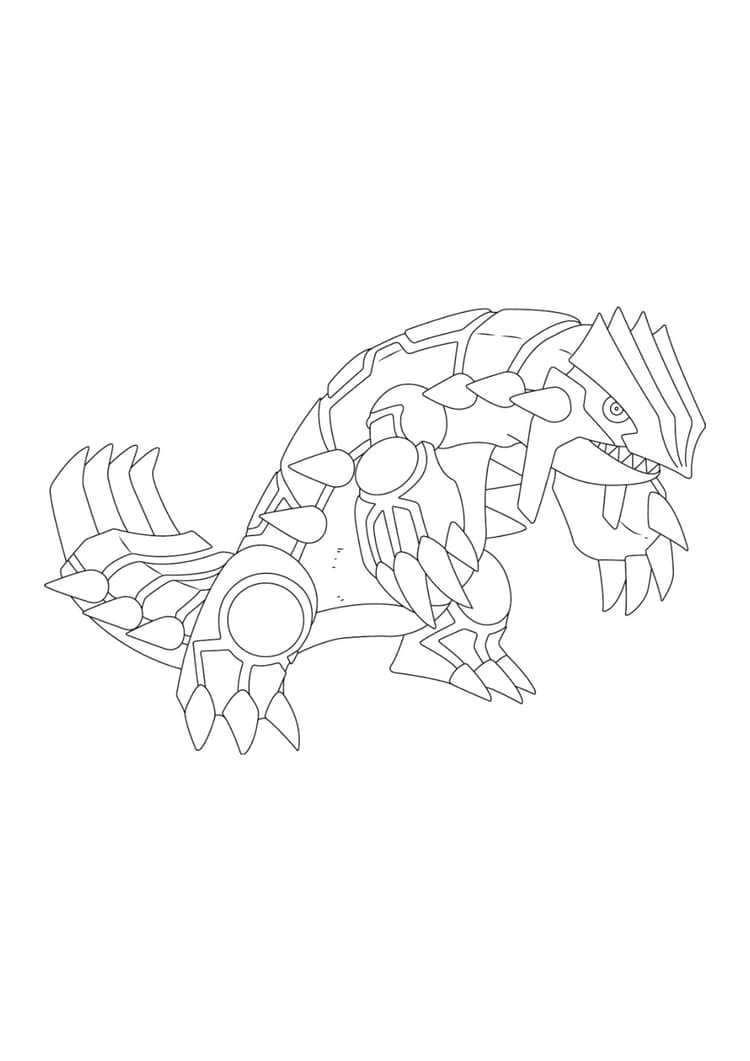 Coloriage Groudon (A4) à imprimer