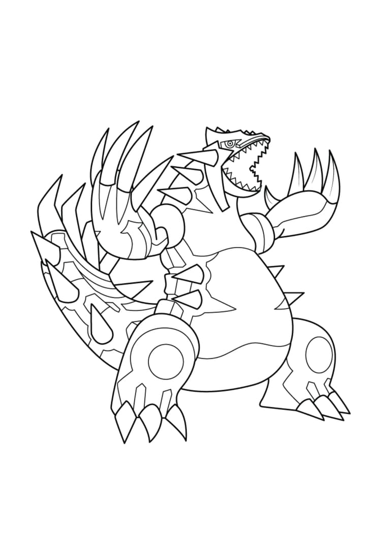 Coloriage Groudon (A4) à imprimer