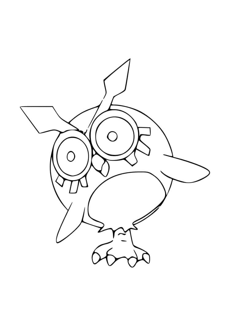 Coloriage Hoothoot (A4) à imprimer