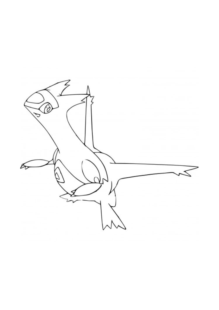 Coloriage Latias (A4) à imprimer