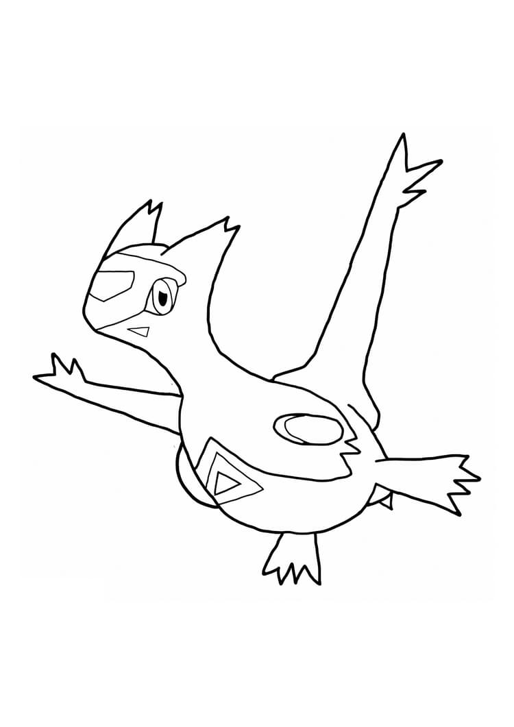 Coloriage Latias (A4) à imprimer