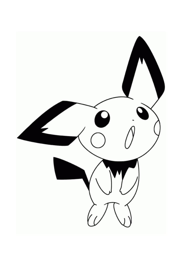 Coloriage Pichu (A4) à imprimer