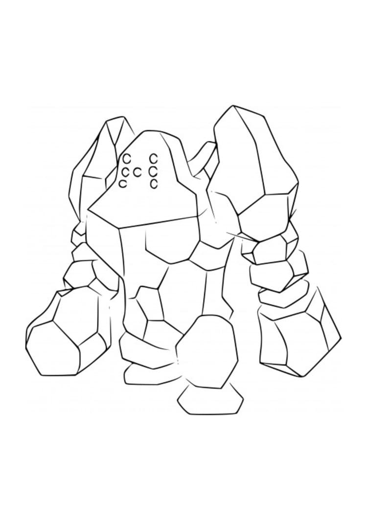 Coloriage Regirock (A4) à imprimer