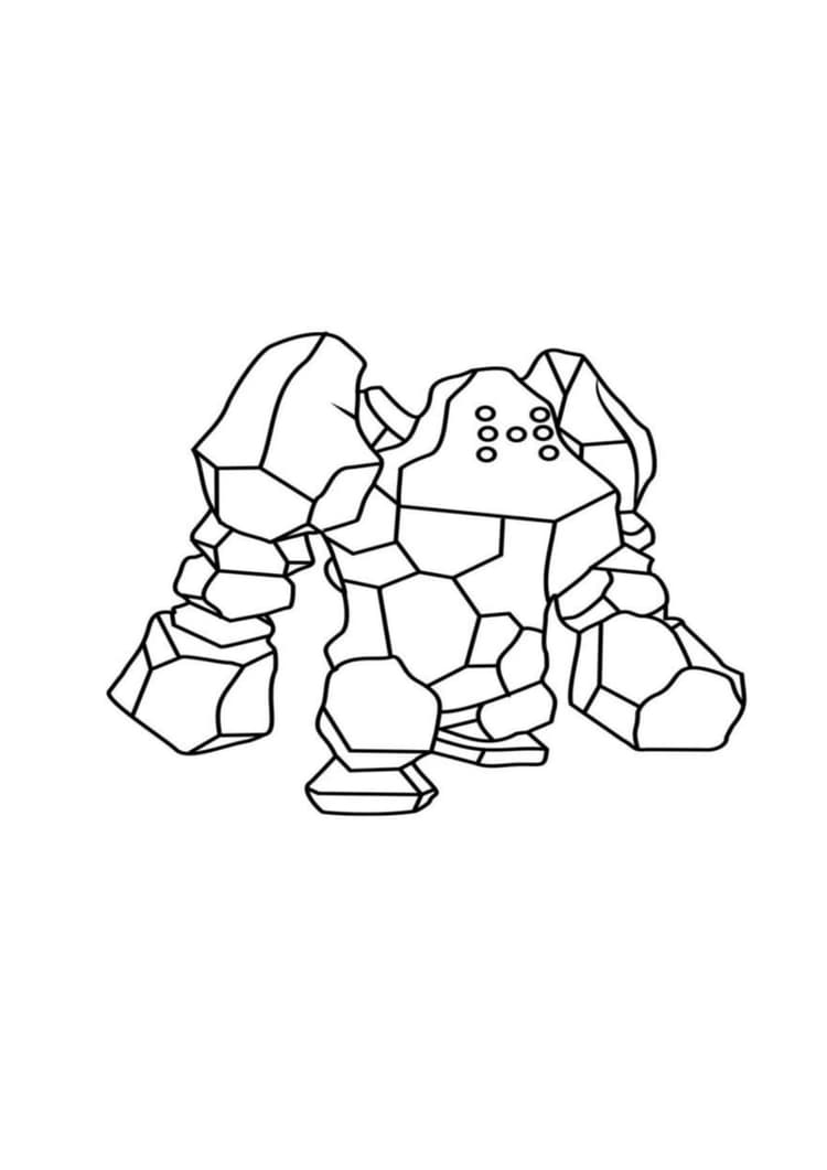 Coloriage Regirock (A4) à imprimer