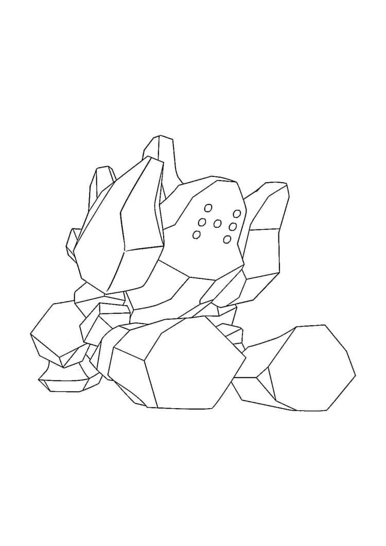 Coloriage Regirock (A4) à imprimer