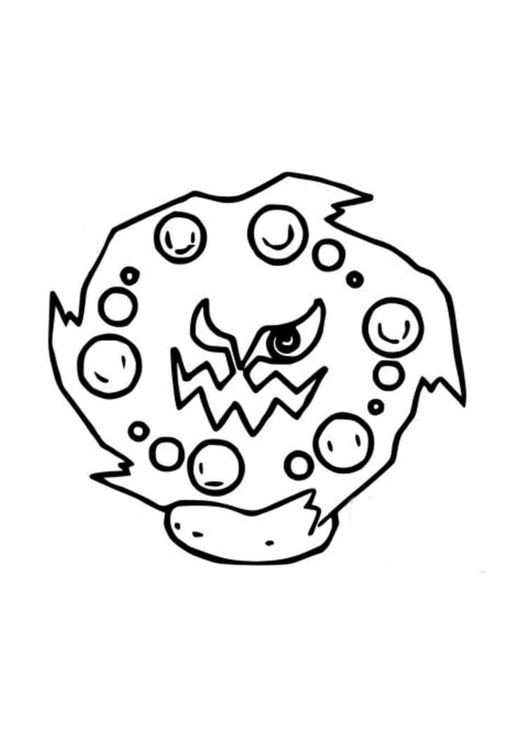 Coloriage Spiritomb (A4) à imprimer