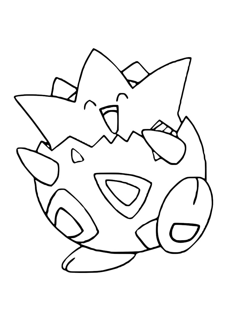 Coloriage Togepi (A4) à imprimer