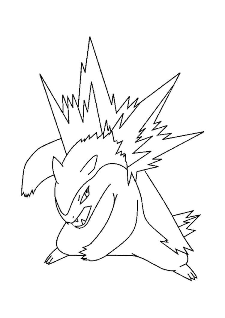 Coloriage Typhlosion (A4) à imprimer