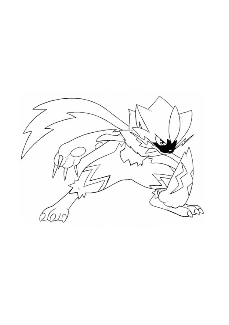 Coloriage Zeraora (A4) à imprimer