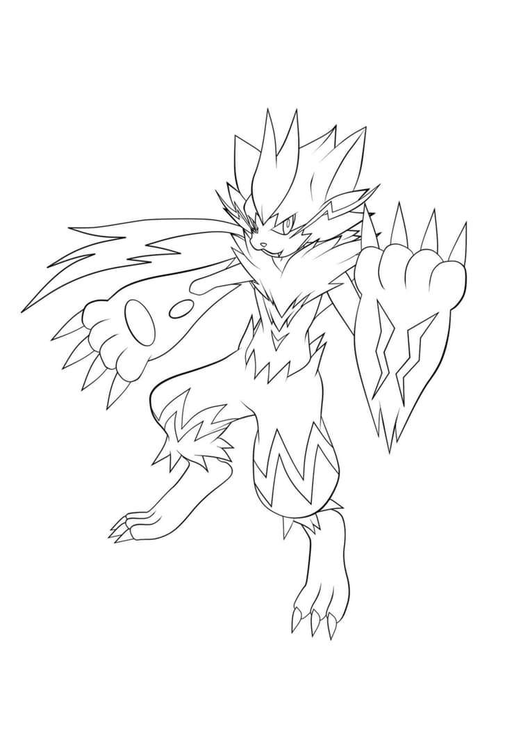 Coloriage Zeraora (A4) à imprimer