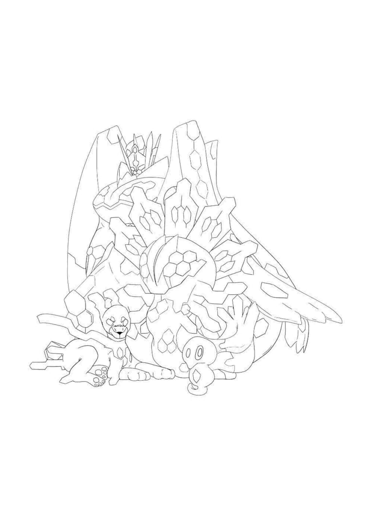 Coloriage Zygarde (A4) à imprimer